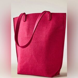 Burgundy Felt Tote Bag